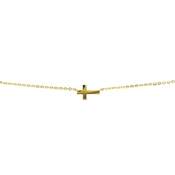 collier kruis 41 - 43 - 45 cm 14K geelgoud