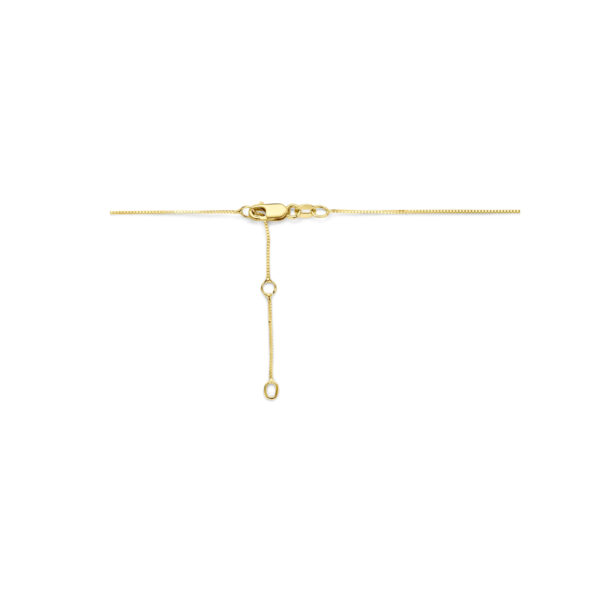 collier lab grown diamant 0.04ct g vs 40 + 2 + 2 cm 14K geelgoud - Afbeelding 3