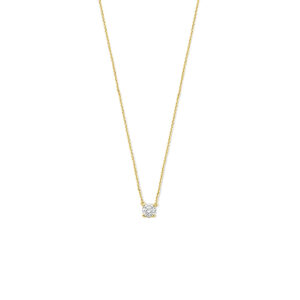 collier lab grown diamant 0.25ct g vs 41 - 43 - 45 cm 14K geelgoud