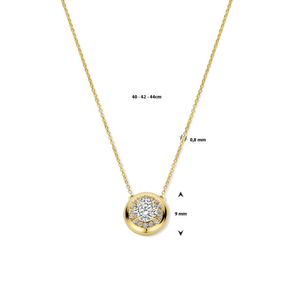 collier lab grown diamant 0.495ct h si 14K geelgoud - Afbeelding 4