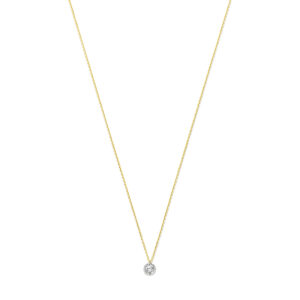 collier lab grown diamant 40 - 42 - 44 cm 0.25ct g si 14K geelgoud