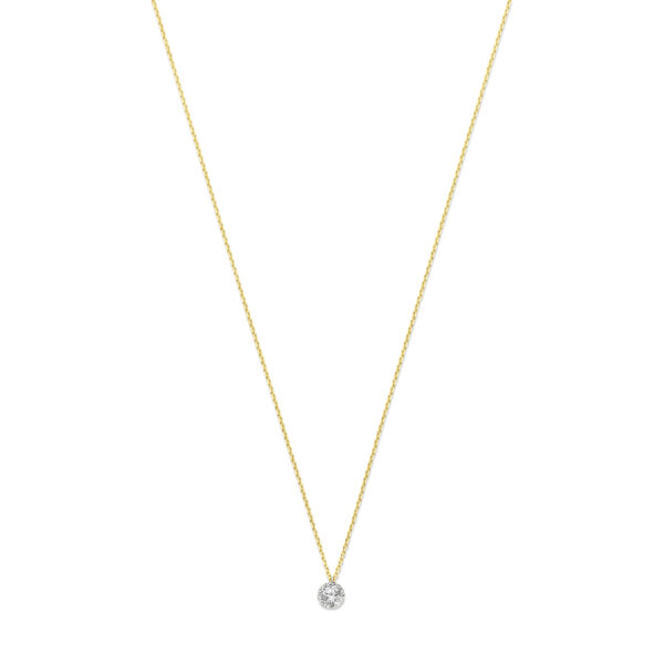 collier lab grown diamant 40 - 42 - 44 cm 0.25ct g si 14K geelgoud