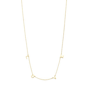 collier love 38 – 40 – 42 cm 14K geelgoud
