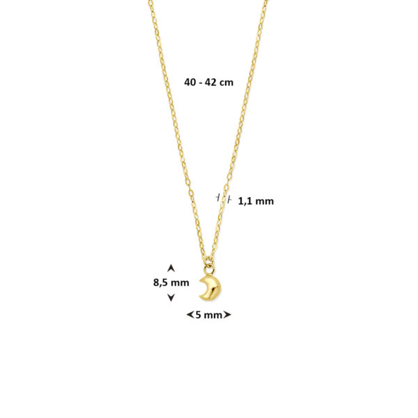 collier maan 40 - 42 cm 14K geelgoud - Afbeelding 4