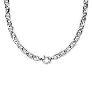 collier marine 10,3 mm 45 cm met groot springslot zilver gerhodineerd