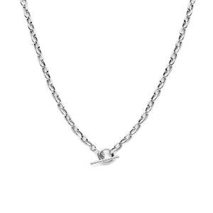 collier marine 5 mm 42 cm kapittelslot zilver gerhodineerd