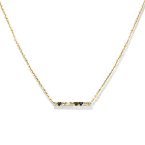 collier natuurlijke kleurstenen 41 - 43 - 45 cm 14K geelgoud