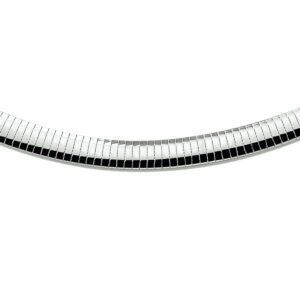 collier omega bol 8 mm 45 cm zilver wit
