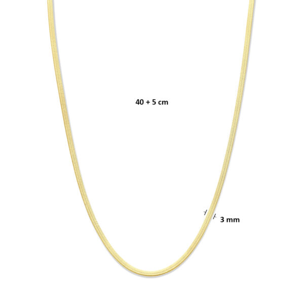 collier omega ion plating 3,0 mm 40 + 5 cm edelstaal - Afbeelding 4