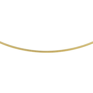 collier omega rond 1,25 mm 42 + 3 cm 14K geelgoud