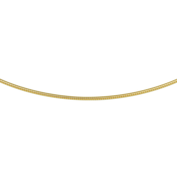 collier omega rond 1,25 mm 42 + 3 cm 14K geelgoud