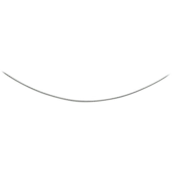 collier omega rond 1,4 mm zilver gerhodineerd - Afbeelding 2