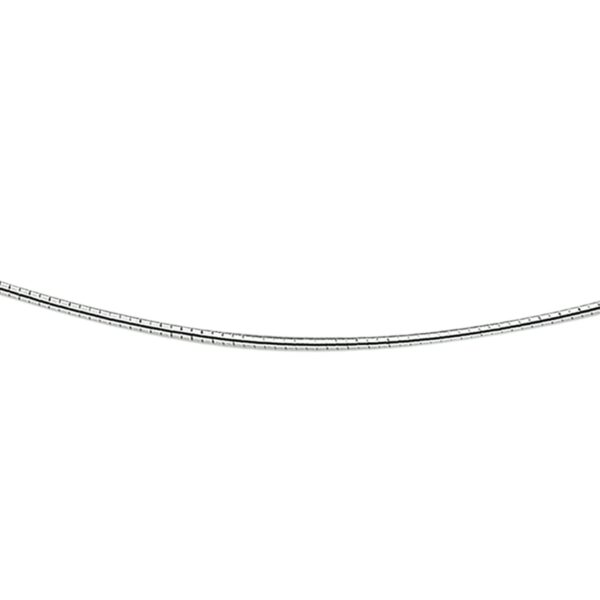 collier omega rond 1,4 mm zilver gerhodineerd
