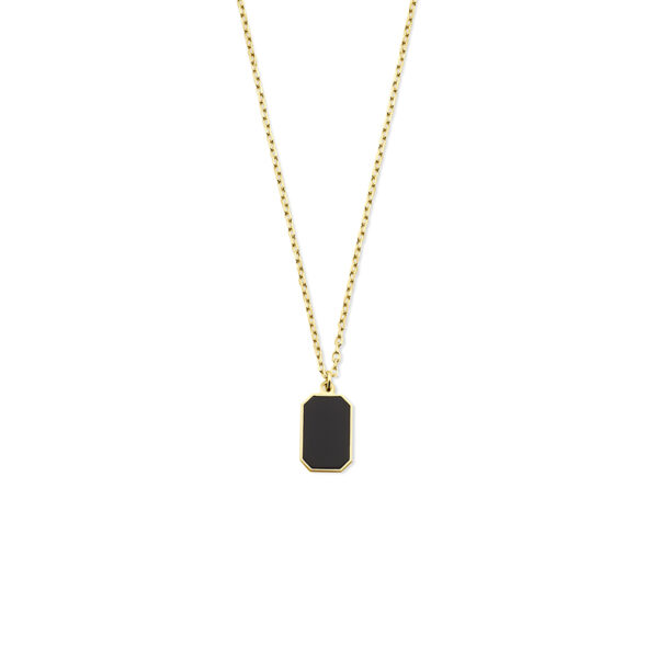 collier onyx 40 - 42 - 44 cm 14K geelgoud