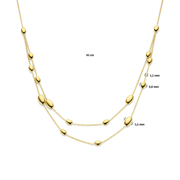 collier ovaal 45 cm 14K geelgoud - Afbeelding 4