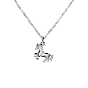 collier paard 36 + 4 cm zilver gerhodineerd