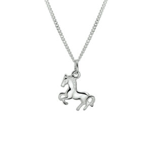 collier paard 36 + 4 cm zilver wit