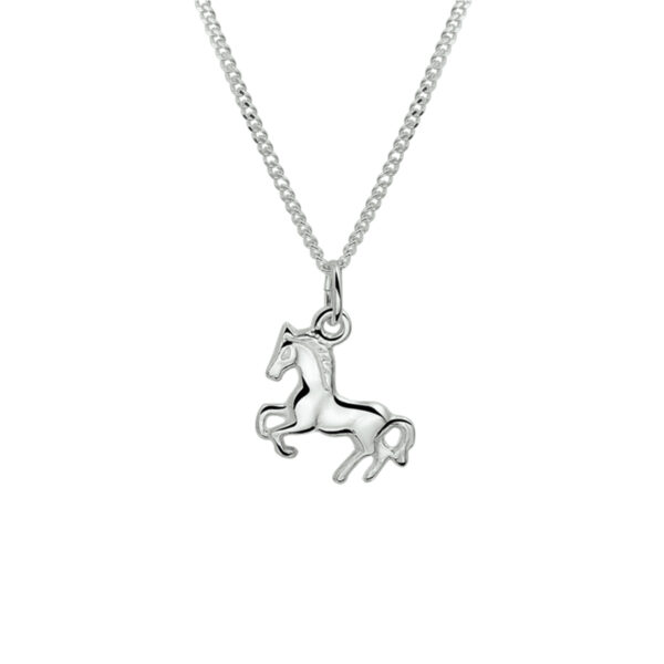collier paard 36 + 4 cm zilver wit