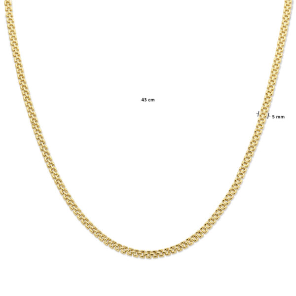 collier panter 5 mm 43 cm 14K geelgoud - Afbeelding 4