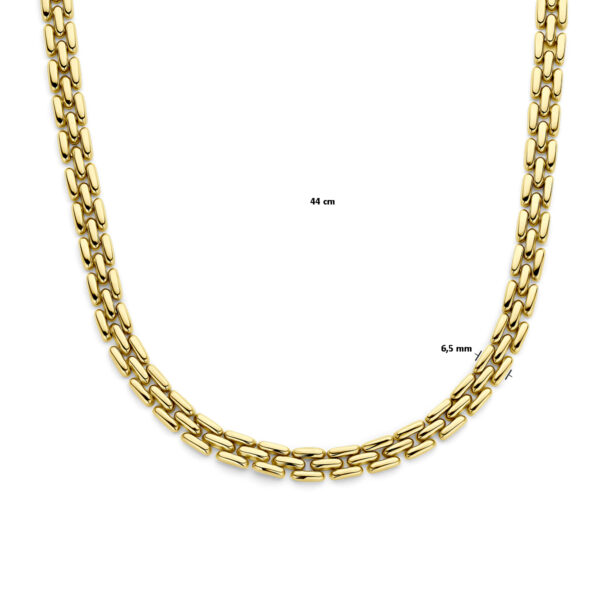 collier panter 6,5 mm 44 cm 14K geelgoud - Afbeelding 4