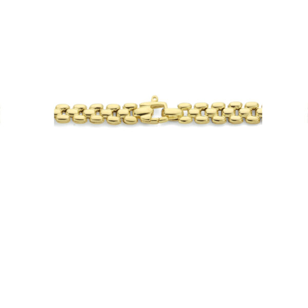 collier panter 6,9 mm 43 cm 3 micron zilver verguld (geel) - Afbeelding 3