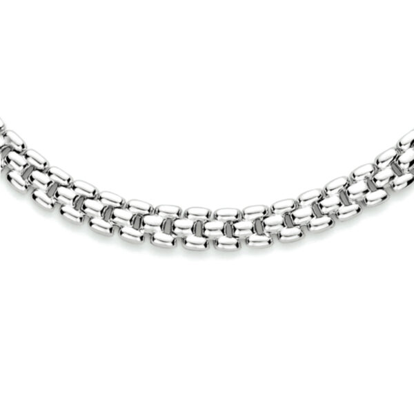 collier panter 6,9 mm 43 cm zilver gerhodineerd
