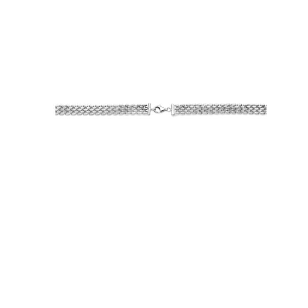 collier panter 8 mm 43 cm zilver gerhodineerd - Afbeelding 3