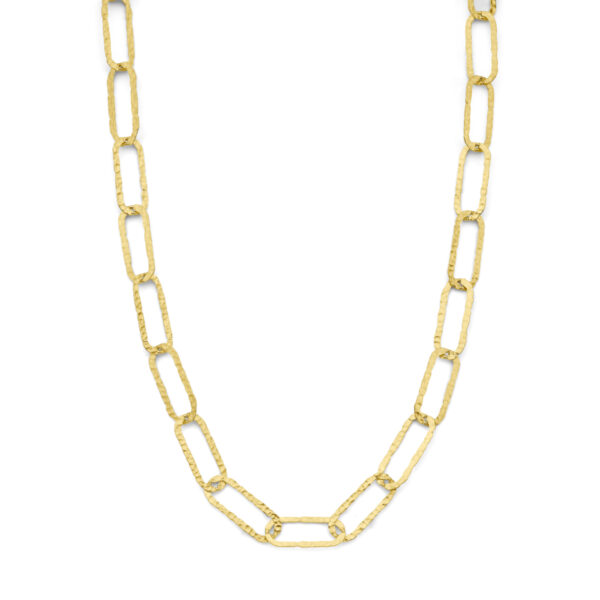 collier paperclip 10,8 mm 49 cm 3 micron zilver verguld (geel)