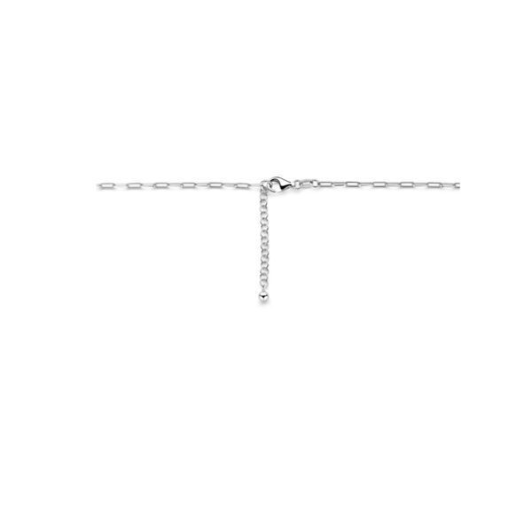 collier paperclip 2,2 mm 41 + 4 cm zilver gerhodineerd - Afbeelding 3