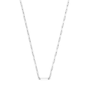 collier paperclip 2,2 mm 41 + 4 cm zilver gerhodineerd
