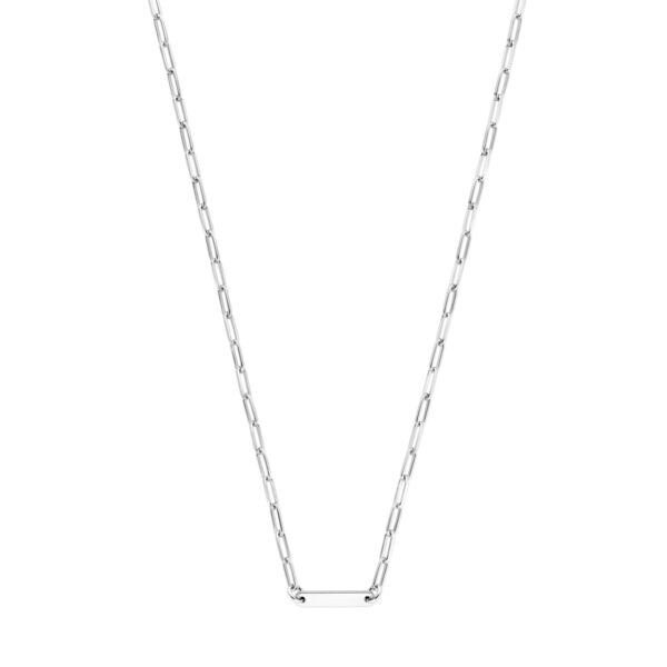 collier paperclip 2,2 mm 41 + 4 cm zilver gerhodineerd