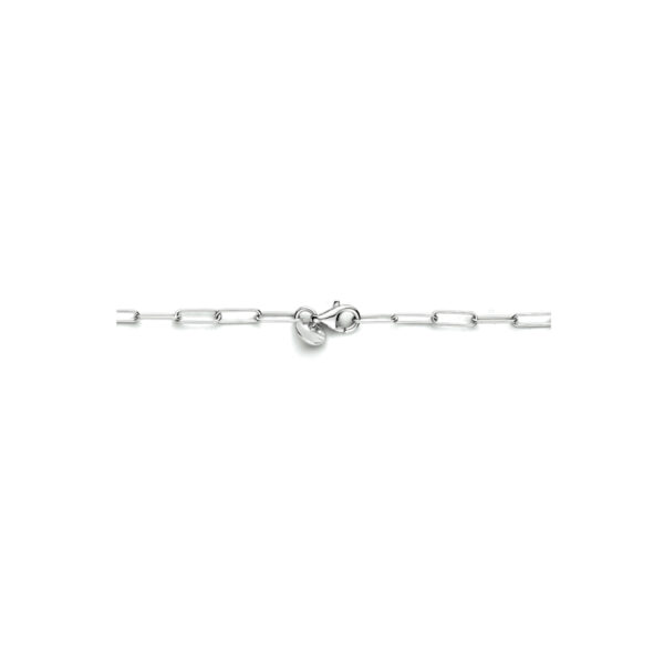 collier paperclip ronde buis 3,0 mm 45 cm zilver gerhodineerd - Afbeelding 3