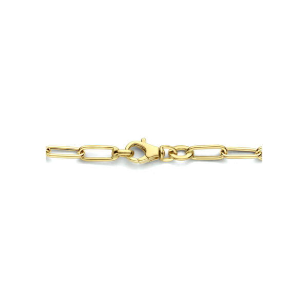 collier paperclip ronde buis 4,0 mm 42 cm 14K geelgoud - Afbeelding 3