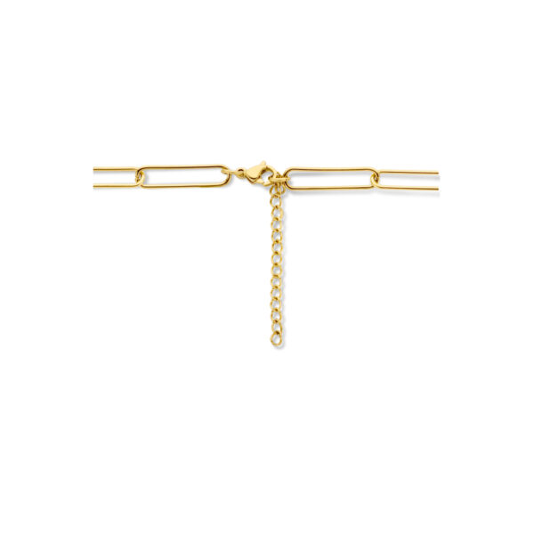collier paperclip ronde buis 5,5 mm 43 + 3 cm ion plating edelstaal - Afbeelding 3