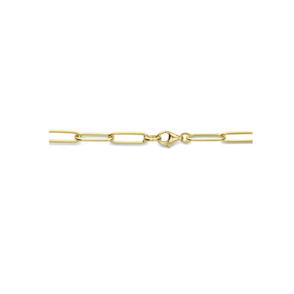 collier paperclip ronde buis 5,6 mm 45 cm zilver verguld (geel) - Afbeelding 3