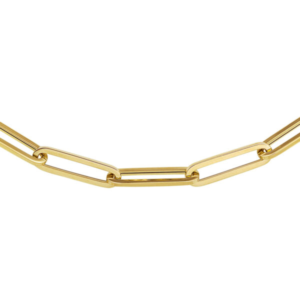 collier paperclip vierkante buis 6,0 mm 45 cm 14K geelgoud - Afbeelding 3