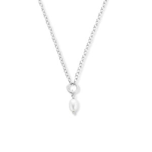 collier parel 2,0 mm 41 + 4 cm zilver gerhodineerd