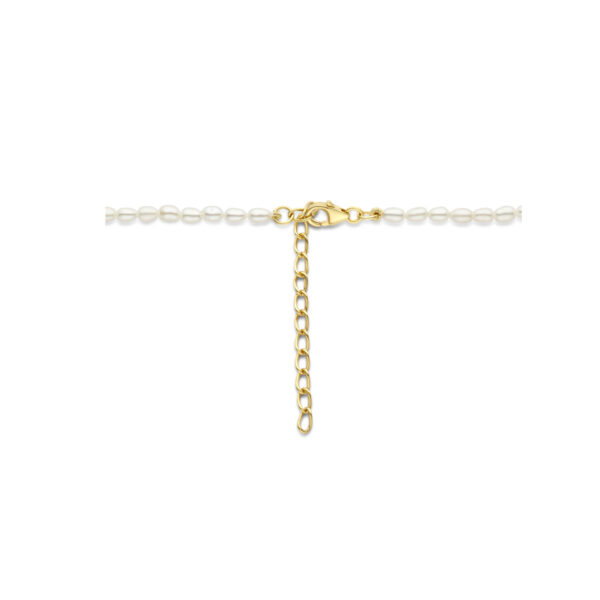 collier parel 3,2 mm 40 + 5 cm 3 micron zilver verguld (geel) - Afbeelding 3