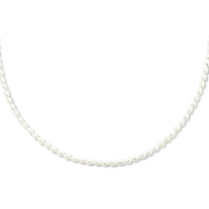 collier parel 3,2 mm 40 + 5 cm 3 micron zilver verguld (geel)