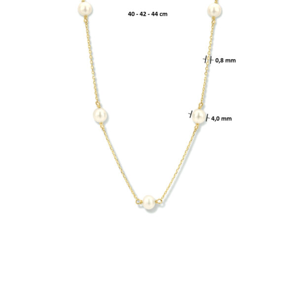 collier parel 40 - 42 - 44 cm 14K geelgoud - Afbeelding 4
