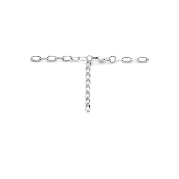 collier parel 42 + 3 cm zilver gerhodineerd - Afbeelding 3