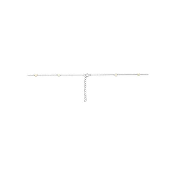 collier parels 41 + 4 cm zilver gerhodineerd - Afbeelding 3