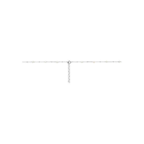 collier parels 41 + 4 cm zilver gerhodineerd - Afbeelding 3