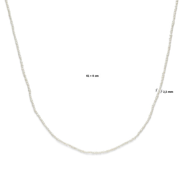 collier parels 41 - 45 cm 3 micron zilver verguld (geel) - Afbeelding 4