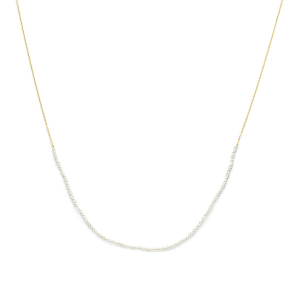 collier parels 41 - 45 cm 3 micron zilver verguld (geel)