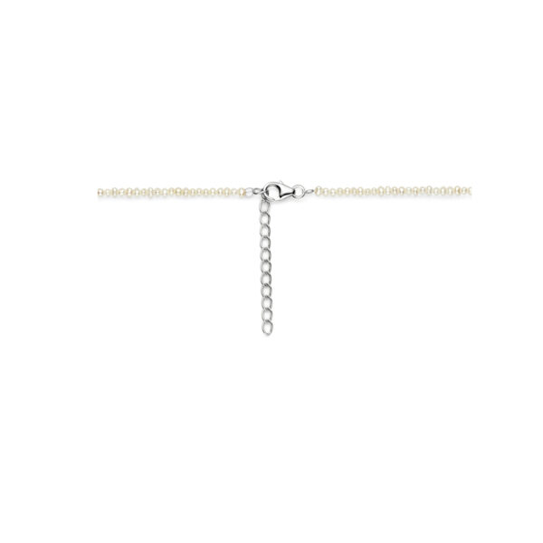 collier parels 41 - 45 cm zilver gerhodineerd - Afbeelding 3
