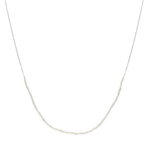 collier parels 41 - 45 cm zilver gerhodineerd