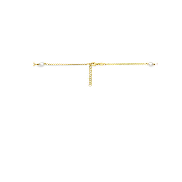collier parels 42 + 3 cm 3 micron zilver verguld (geel) - Afbeelding 3