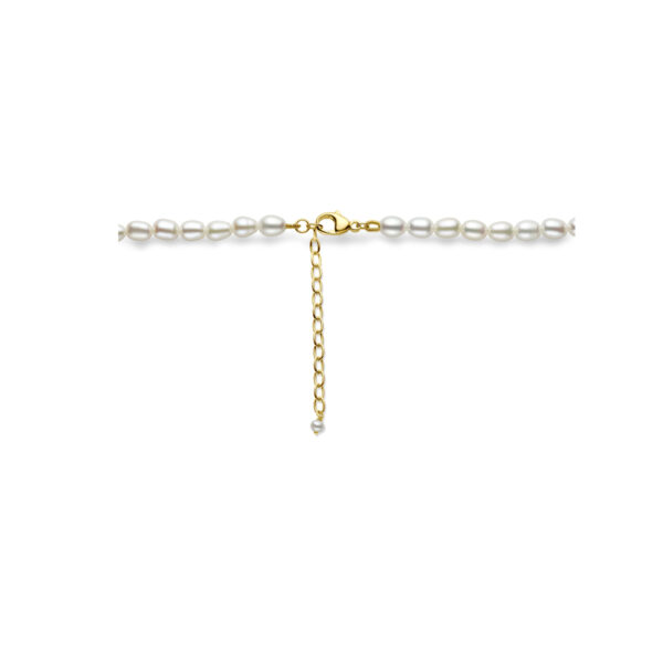 collier parels 5,0 mm 40 + 5 cm 14K geelgoud - Afbeelding 3