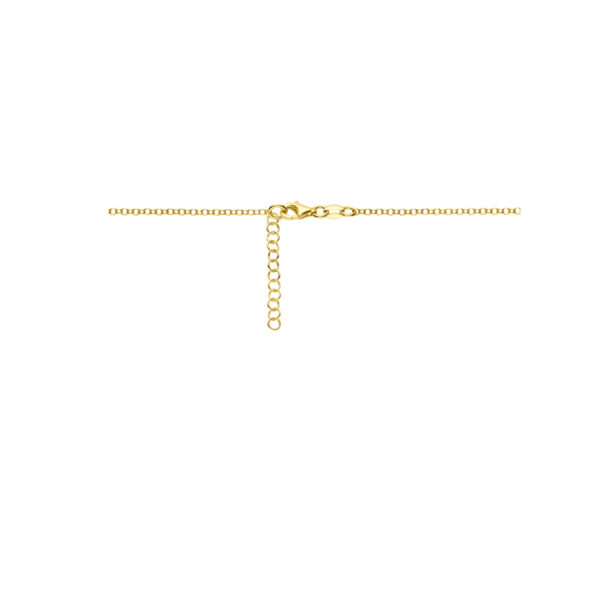 collier parels en bolletjes 42 + 3 cm zilver verguld (geel) - Afbeelding 3